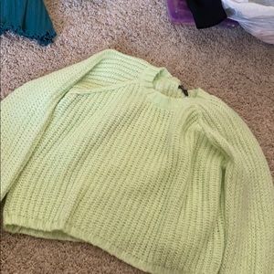 Green knit sweater